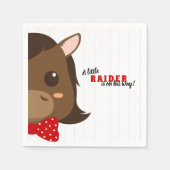 男の赤ちゃん馬赤ベビーシャワー スタンダードカクテルナプキン (正面)