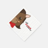 男の赤ちゃん馬赤ベビーシャワー スタンダードカクテルナプキン (角)