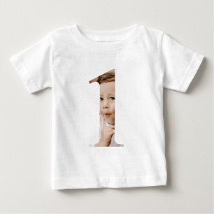男の赤ちゃん1歳カスタムの誕生日Tシャツ ベビーTシャツ