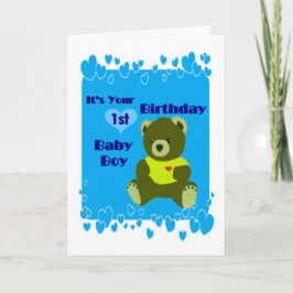 男の赤ちゃん1st誕生日 カード