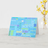 男の赤ちゃん カード (黄色い花)