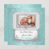 男の赤ちゃん《キリスト教》洗礼式や命名式バプティスクロプリンス 案内状 (正面/裏面)