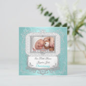 男の赤ちゃん《キリスト教》洗礼式や命名式バプティスクロプリンス 案内状 (スタンド正面)