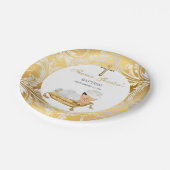 男の赤ちゃん《キリスト教》洗礼式や命名式バプテスマ金ゴールドシルバー ペーパープレート (アングル)