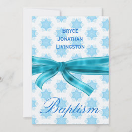 男の赤ちゃん《キリスト教》洗礼式や命名式ブルースターズB561 招待状