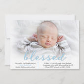 男の赤ちゃん《キリスト教》洗礼式や命名式/バプテスマ招待状 招待状 (正面)