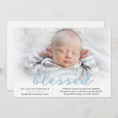 男の赤ちゃん《キリスト教》洗礼式や命名式/バプテスマ招待状 招待状 (正面/裏面)