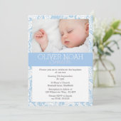 男の赤ちゃん《キリスト教》洗礼式や命名式/バプテスマ招待状 招待状 (スタンド正面)