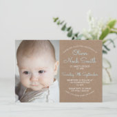 男の赤ちゃん《キリスト教》洗礼式や命名式/バプテスマ招待状 招待状 (スタンド正面)