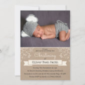 男の赤ちゃん《キリスト教》洗礼式や命名式/洗礼招待状 招待状 (正面)