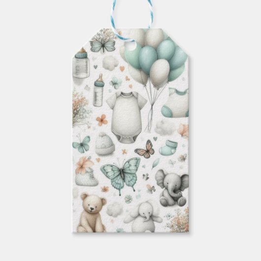 男の赤ちゃん ギフトタグ (正面)