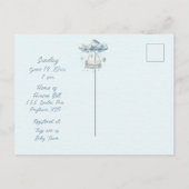 男の赤ちゃん・シャワーへようこそ インビテーションポストカード (裏面)