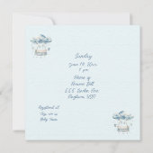 男の赤ちゃん・シャワーへようこそ 招待状 (裏面)