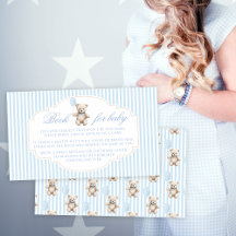 男の赤ちゃん・シャワー用のブルーテディベア・バルーン・ブック