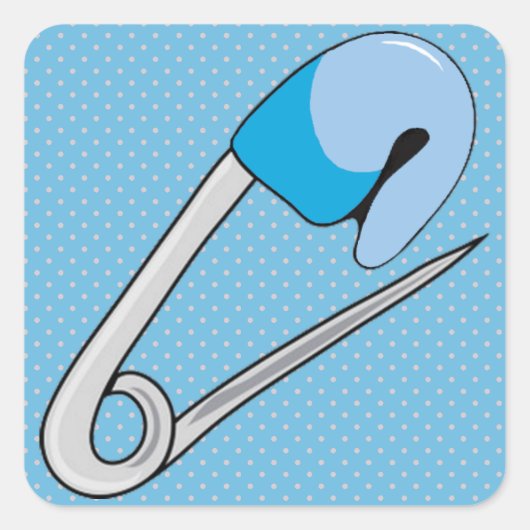 男の赤ちゃん スクエアシール (正面)