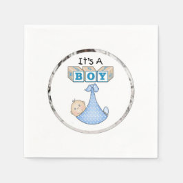 男の赤ちゃん スタンダードカクテルナプキン