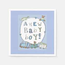 男の赤ちゃん スタンダードカクテルナプキン