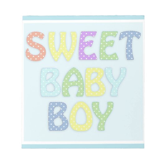 男の赤ちゃん ノートパッド (正面)