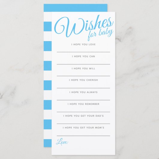 男の赤ちゃん、ブルー、ストライプシャワー、赤ちゃん (正面/裏面)