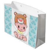 男の赤ちゃん ラージペーパーバッグ (裏面アングル)