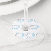 男の赤ちゃん ワイングラスタグ (クローズアップ)