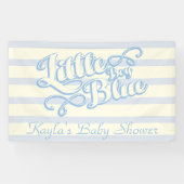 男の赤ちゃん、小さい男の子の青、ベビーシャワーの旗 横断幕 (横)