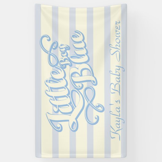 男の赤ちゃん、小さい男の子の青、ベビーシャワーの旗 横断幕 (縦)