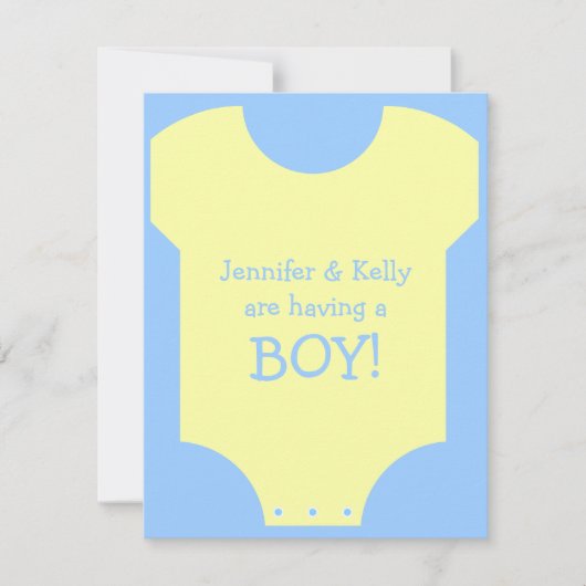 男の赤ちゃん 招待状 (正面)