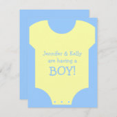 男の赤ちゃん 招待状 (正面/裏面)