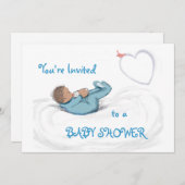 男の赤ちゃん 招待状 (正面/裏面)