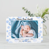 男の赤ちゃん 案内状 (スタンド正面)