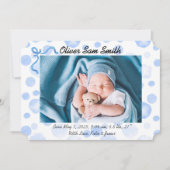 男の赤ちゃん 案内状 (正面)