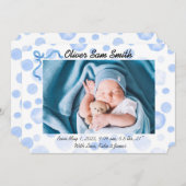 男の赤ちゃん 案内状 (正面/裏面)