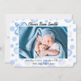 男の赤ちゃん 案内状