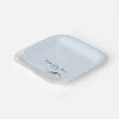 男の赤ちゃん「特別配達」コウノトリ赤ちゃんシャワー ペーパープレート (傾斜あり)