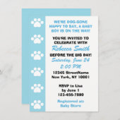 男の赤ちゃん – 犬をテーマにしたベビーシャワー招待状 招待状 (正面/裏面)