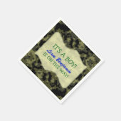 男の赤ちゃん-迷彩柄をテーマにしたベビーシャワー スタンダードカクテルナプキン (角)