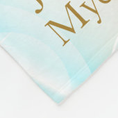 男の赤ちゃん – 青 フリースブランケット (角)