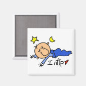 男の赤ちゃんI昼寝磁石 マグネット (正面/裏面)