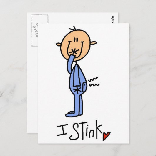 男の赤ちゃんI Stink Tシャツとギフト ポストカード (正面/裏面)
