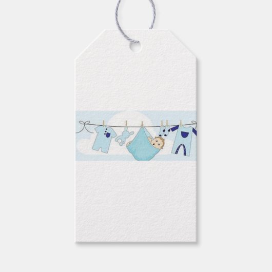 男の赤ちゃんSHOWER/PARTYの物 ギフトタグ (正面)