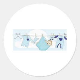 男の赤ちゃんSHOWER/PARTYの物 ラウンドシール