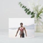 男の遊サッカーのビーチ ポストカード (スタンド正面)