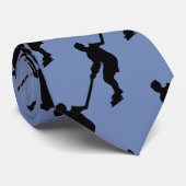 男の遊ホッケー、ホッケープレーヤーシルエット ネクタイ (ロール)
