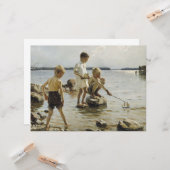 男の遊子は海岸にいる（アルバート・エーデルフェルト） カード (正面/裏面インサイチュ)