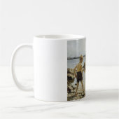 男の遊子は海岸にいる(アルバート・エーデルフェルト) コーヒーマグカップ (左)