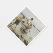 男の遊子は海岸にいる（アルバート・エーデルフェルト） スタンダードランチョンナプキン (角)