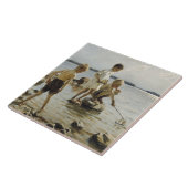 男の遊子は海岸にいる(アルバート・エーデルフェルト) タイル (側面)