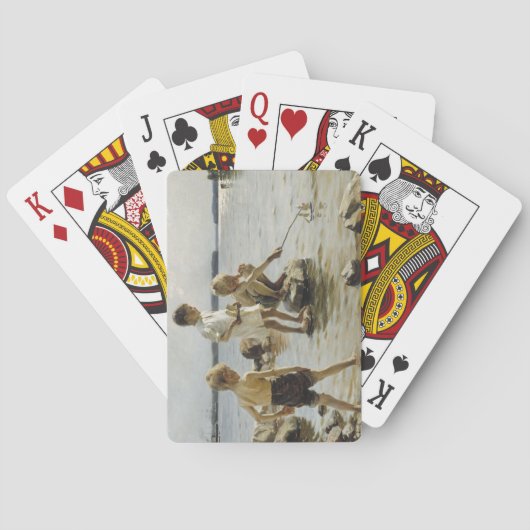 男の遊子は海岸にいる（アルバート・エーデルフェルト） トランプ (裏面)