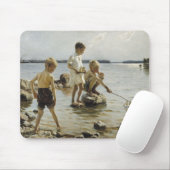 男の遊子は海岸にいる（アルバート・エーデルフェルト） マウスパッド (マウス)